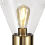 NL81359 Olivia Narrow Table Lamp 1 Light Ancient Brass/Clear Glass