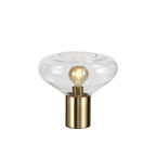 NL81369 Olivia Wide Table Lamp 1 Light Ancient Brass/Clear Glass