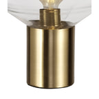 NL81369 Olivia Wide Table Lamp 1 Light Ancient Brass/Clear Glass