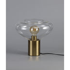 NL81369 Olivia Wide Table Lamp 1 Light Ancient Brass/Clear Glass