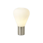 NL84659 Olivia Narrow Table Lamp Satin Nickel/Opal Glass