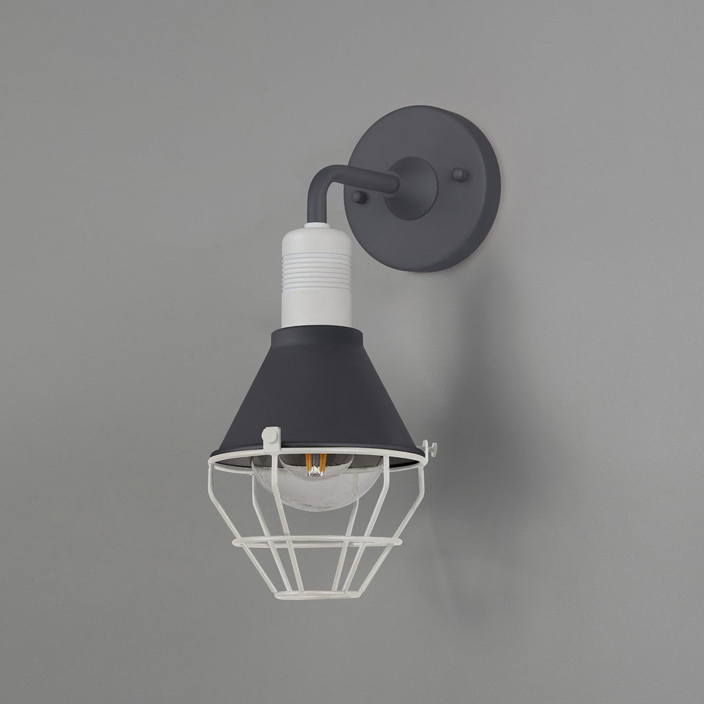 NL78409 Onaka Outdoor Wall Lamp 1 Light Anthracite/Matt White