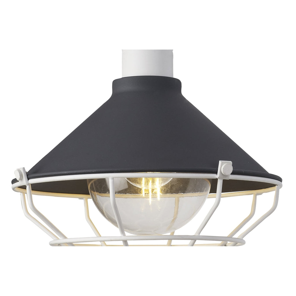 NL78449 Onaka Outdoor Pendant 1 Light Antracite/Matt White