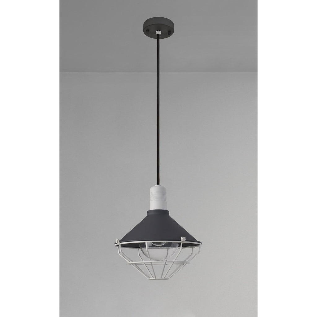 NL78449 Onaka Outdoor Pendant 1 Light Antracite/Matt White