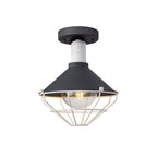 NL78459 Onaka Outdoor Semi-Flush Ceiling 1 Light Antracite/Matt White