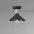 NL78459 Onaka Outdoor Semi-Flush Ceiling 1 Light Antracite/Matt White