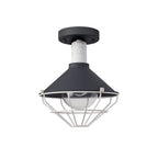 NL78459 Onaka Outdoor Semi-Flush Ceiling 1 Light Antracite/Matt White