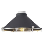 NL78459 Onaka Outdoor Semi-Flush Ceiling 1 Light Antracite/Matt White