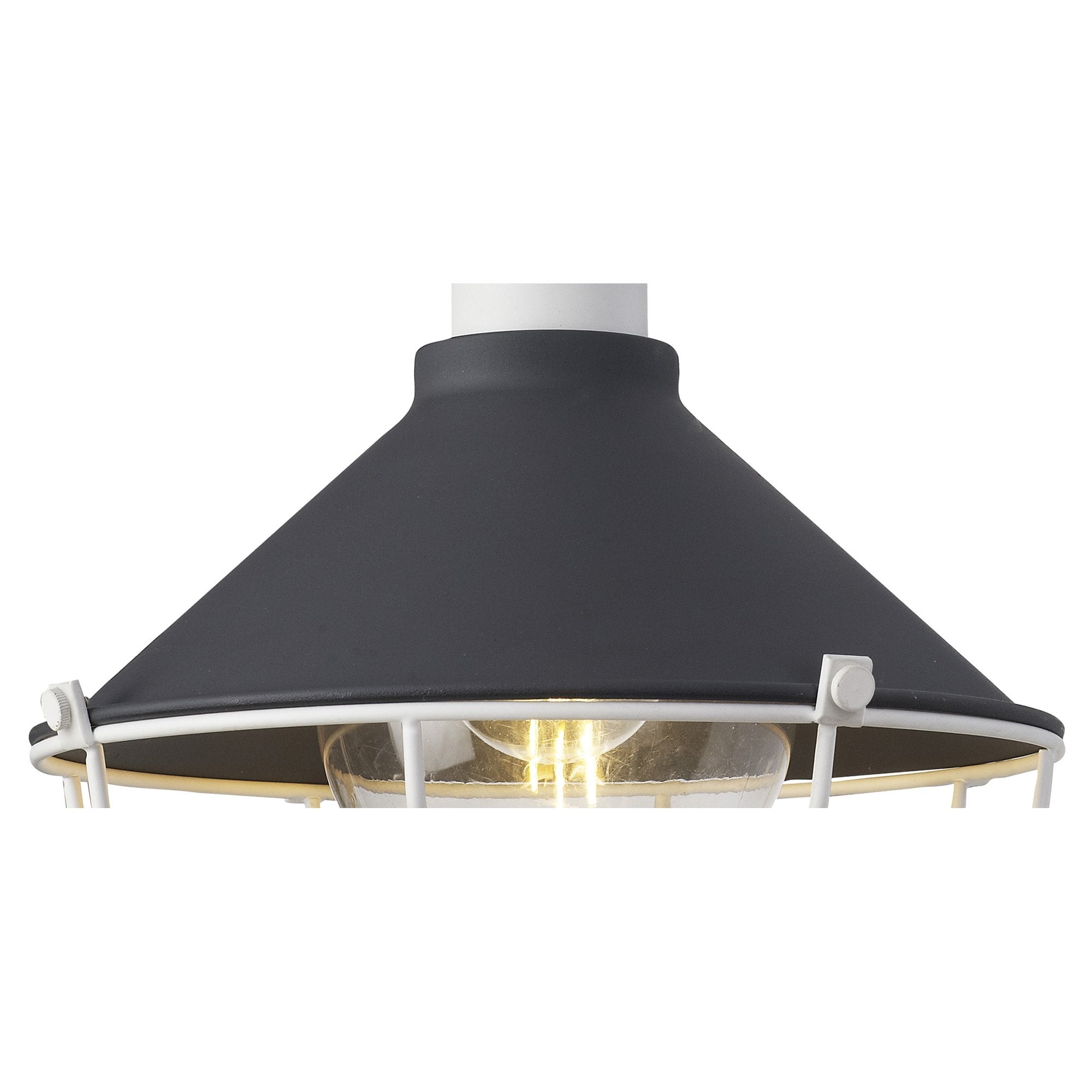 Onaka Outdoor Semi-Flush Ceiling 1 Light Antracite/Matt White