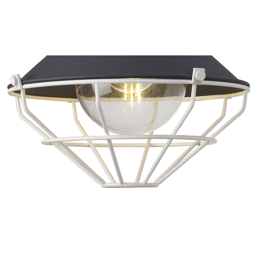 NL78459 Onaka Outdoor Semi-Flush Ceiling 1 Light Antracite/Matt White