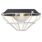 NL78459 Onaka Outdoor Semi-Flush Ceiling 1 Light Antracite/Matt White