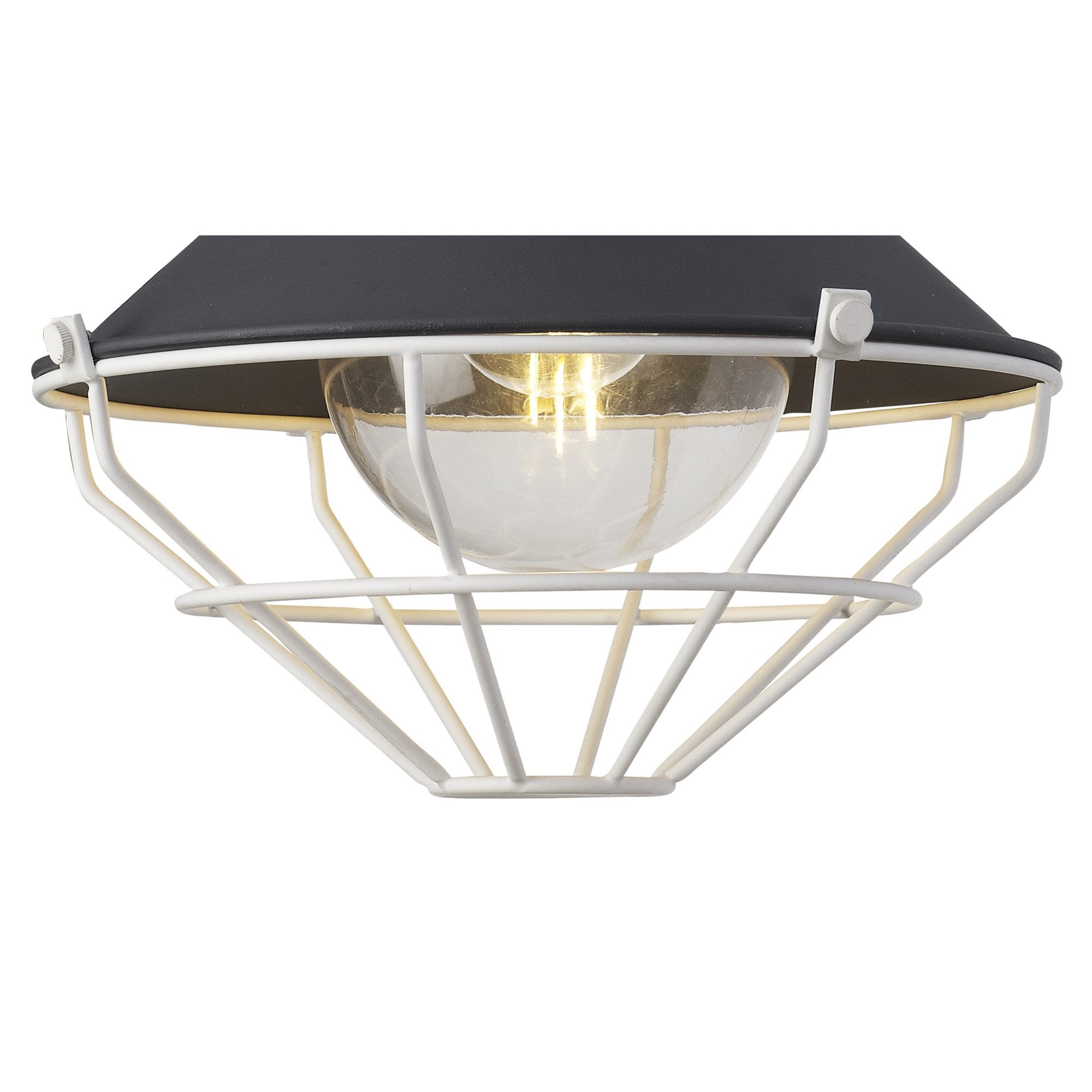 Onaka Outdoor Semi-Flush Ceiling 1 Light Antracite/Matt White