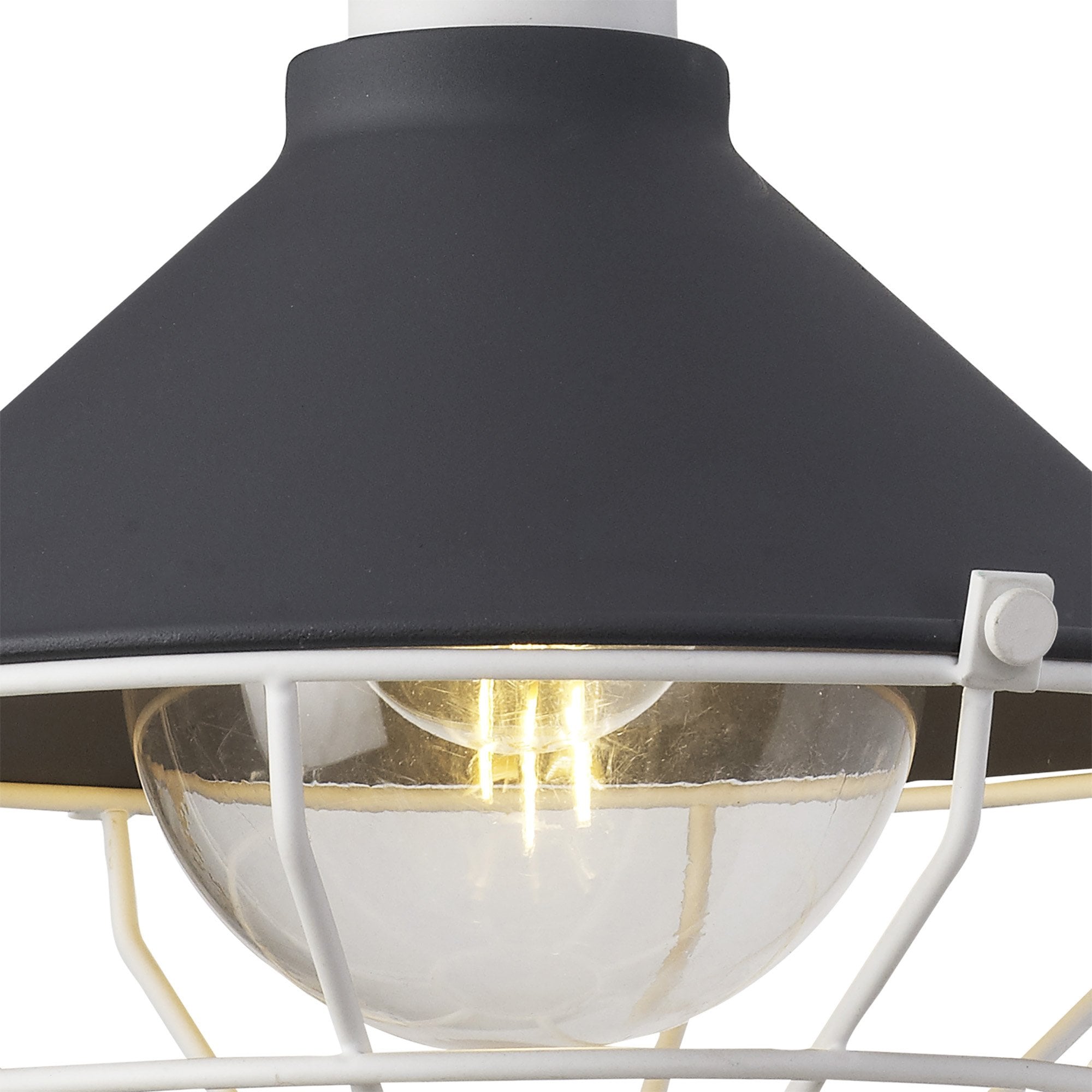 Onaka Outdoor Semi-Flush Ceiling 1 Light Antracite/Matt White