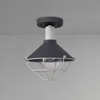 NL78459 Onaka Outdoor Semi-Flush Ceiling 1 Light Antracite/Matt White