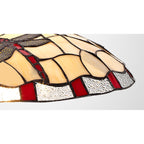 NL72559 Oonagh 35cm Tiffany Non-electric Up Lighter Shade Red/Cream/Clear Crystal