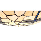 NL72569 Oonagh 35cm Tiffany Non-electric Up Lighter Shade Rich Blue/Cream/Clear Crystal