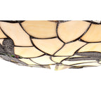 NL72579 Oonagh 35cm Tiffany Non-electric Up Lighter Shade Green/Cream/Clear Crystal