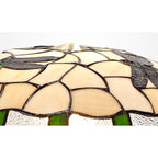 NL72579 Oonagh 35cm Tiffany Non-electric Up Lighter Shade Green/Cream/Clear Crystal
