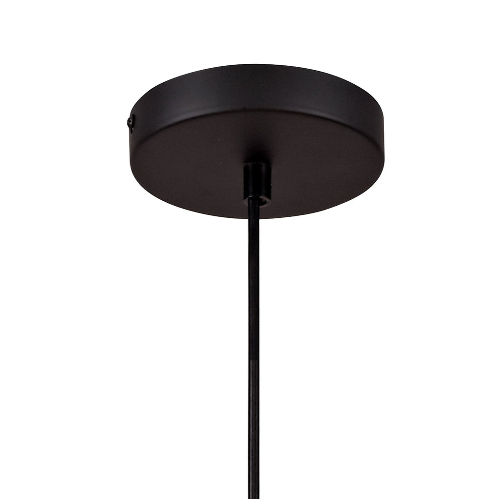 NLK01389 Oonagh 1 Light Pendant With 35cm Tiffany Shade Red/Chrome/Clear Crystal/Black