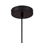 NLK01389 Oonagh 1 Light Pendant With 35cm Tiffany Shade Red/Chrome/Clear Crystal/Black