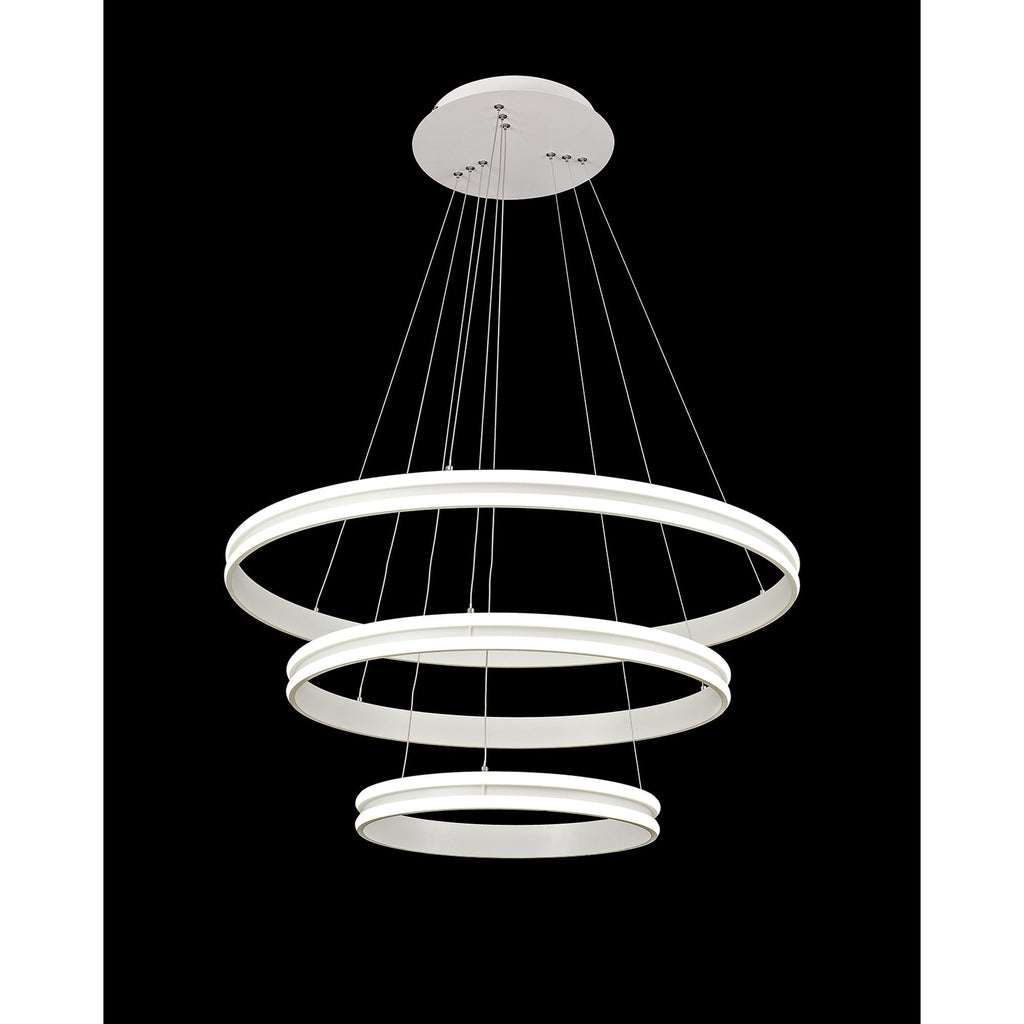 NL77709 Orla Pendant 3 Light LED Dimmable Matt White