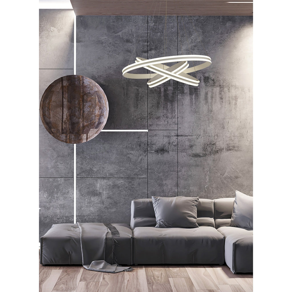 NL77709 Orla Pendant 3 Light LED Dimmable Matt White