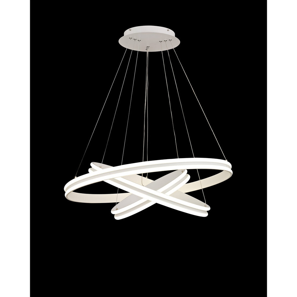 NL77709 Orla Pendant 3 Light LED Dimmable Matt White