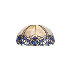 NL72749 Ossie Tiffany 30cm Non-electric Shade Suitable For Pendant/Ceiling/Table Lamp Blue/Clear Crystal