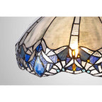NL72759 Ossie Tiffany 40cm Shade Only Suitable For Pendant/Ceiling/Table Lamp Blue/Clear Crystal