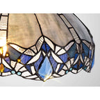 NL72759 Ossie Tiffany 40cm Shade Only Suitable For Pendant/Ceiling/Table Lamp Blue/Clear Crystal