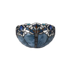 NL72769 Ossie Tiffany 30cm Wall Lamp 2 Light Blue/Clear Crystal