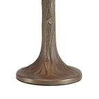 NLK01439 Ossie 1 Light Tree Like Table Lamp With 30cm Tiffany Shade Blue/Clear Crystal/Aged Antique Brass