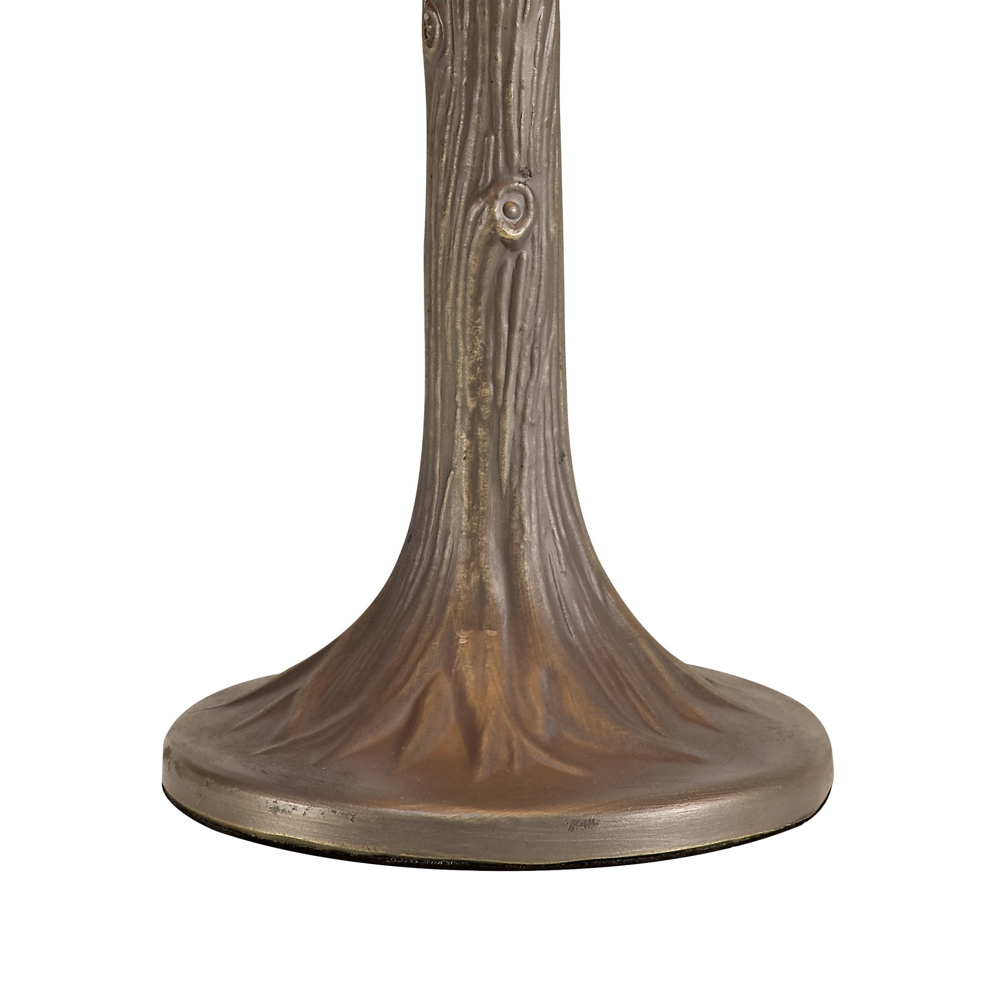 NLK01439 Ossie 1 Light Tree Like Table Lamp With 30cm Tiffany Shade Blue/Clear Crystal/Aged Antique Brass