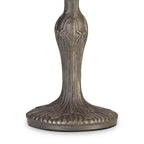 NLK01449 Ossie 1 Light Curved Table Lamp With 30cm Tiffany Shade Blue/Clear Crystal/Aged Antique Brass