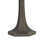 NLK01559 Ossie 2 Light Octagonal Table Lamp With 40cm Tiffany Shade Blue/Clear Crystal/Aged Antique Brass