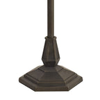 NLK01629 Ossie 2 Light Octagonal Floor Lamp With 40cm Tiffany Shade Blue/Clear Crystal/Aged Antique Brass