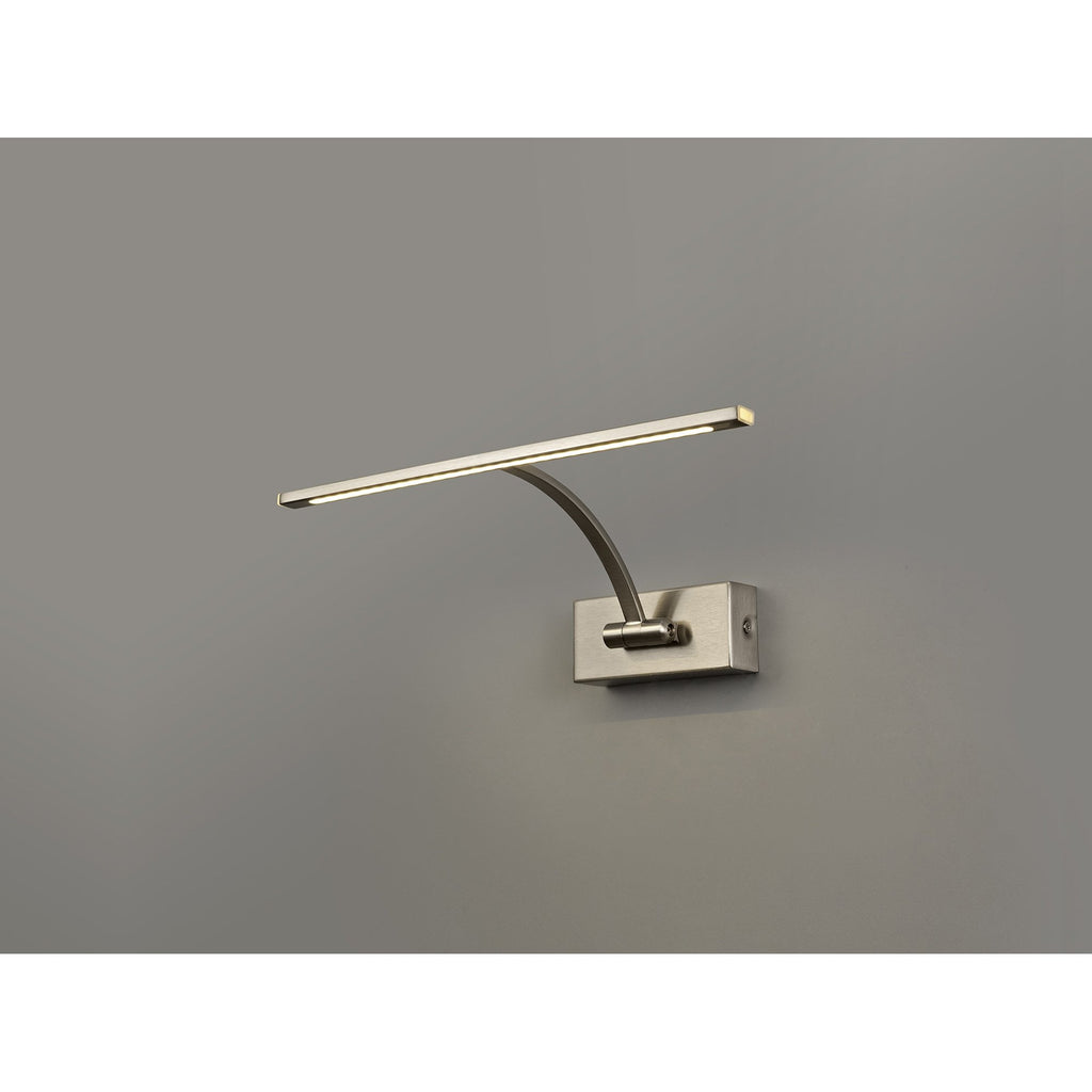 NL78329 Penton Small 1Arm Wall Lamp/Picture  Light LED Satin Nickel