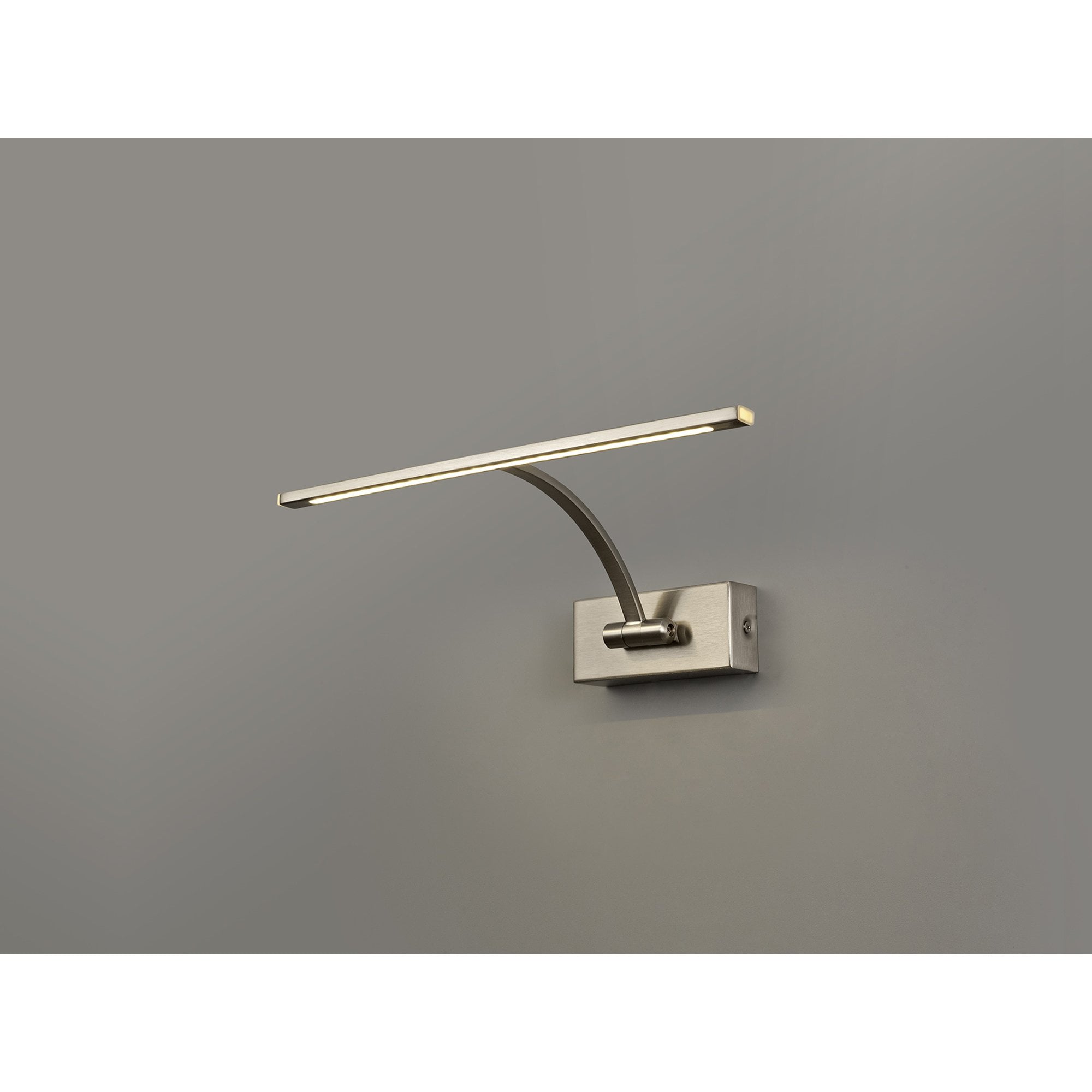 NL78329 Penton Small 1Arm Wall Lamp/Picture  Light LED Satin Nickel