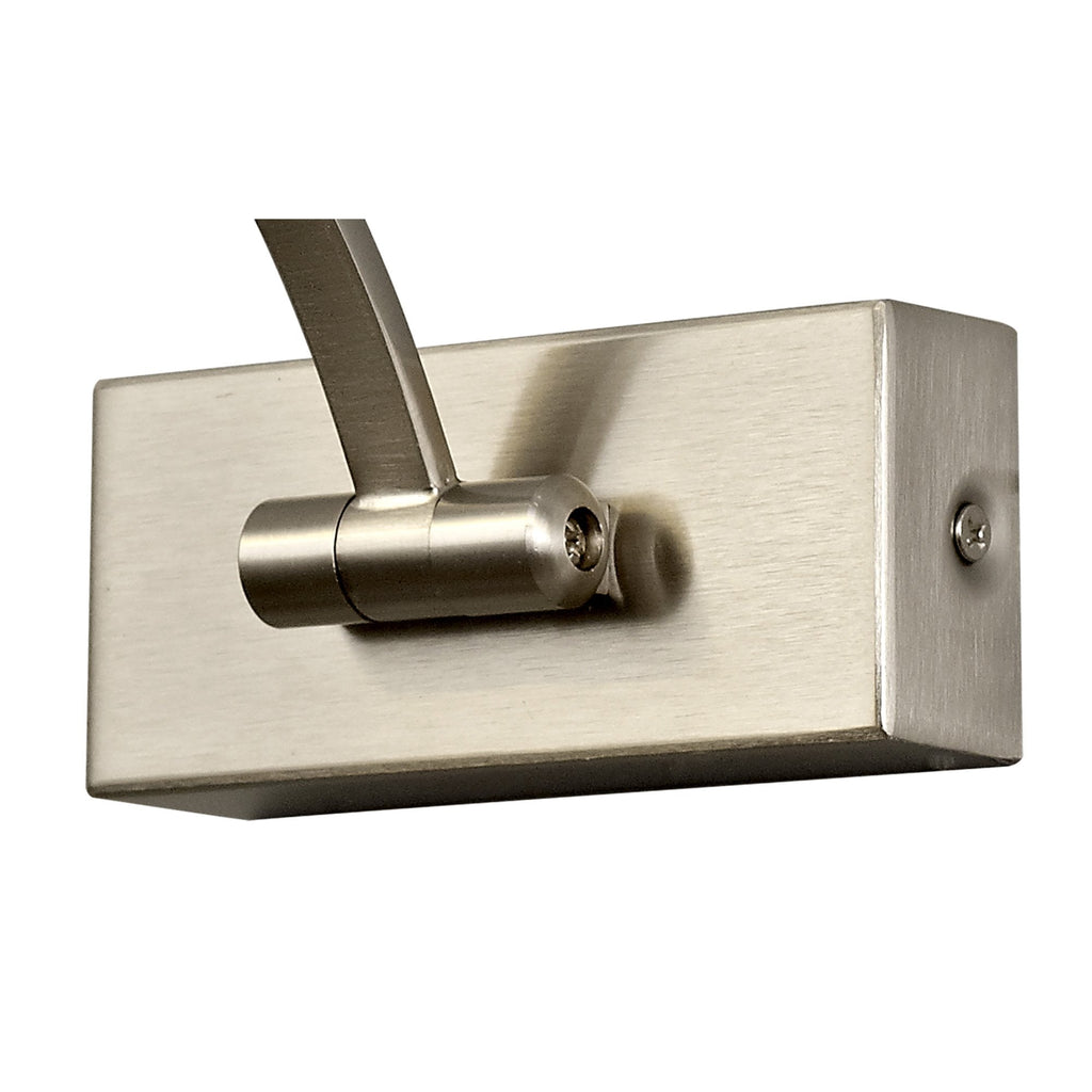 NL78329 Penton Small 1Arm Wall Lamp/Picture  Light LED Satin Nickel