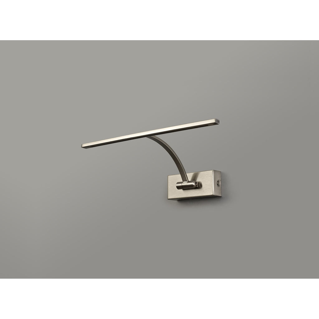 NL78329 Penton Small 1Arm Wall Lamp/Picture  Light LED Satin Nickel