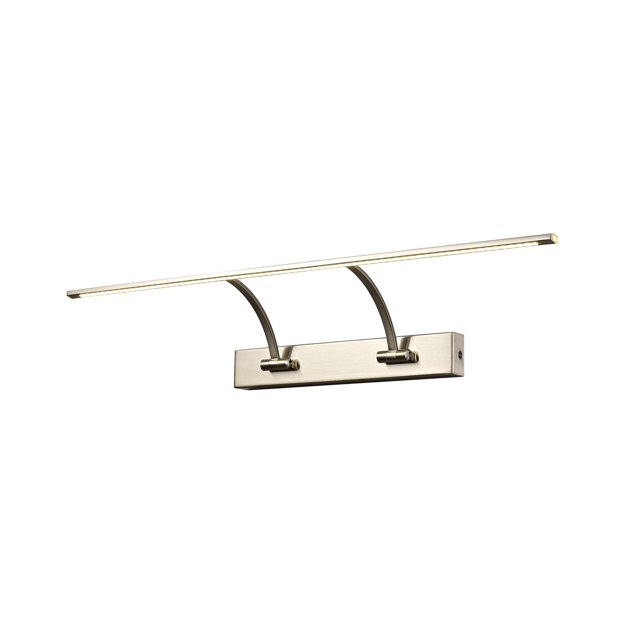 NL78349 Penton Small 2Arm Wall Lamp/Picture  Light LED Satin Nickel
