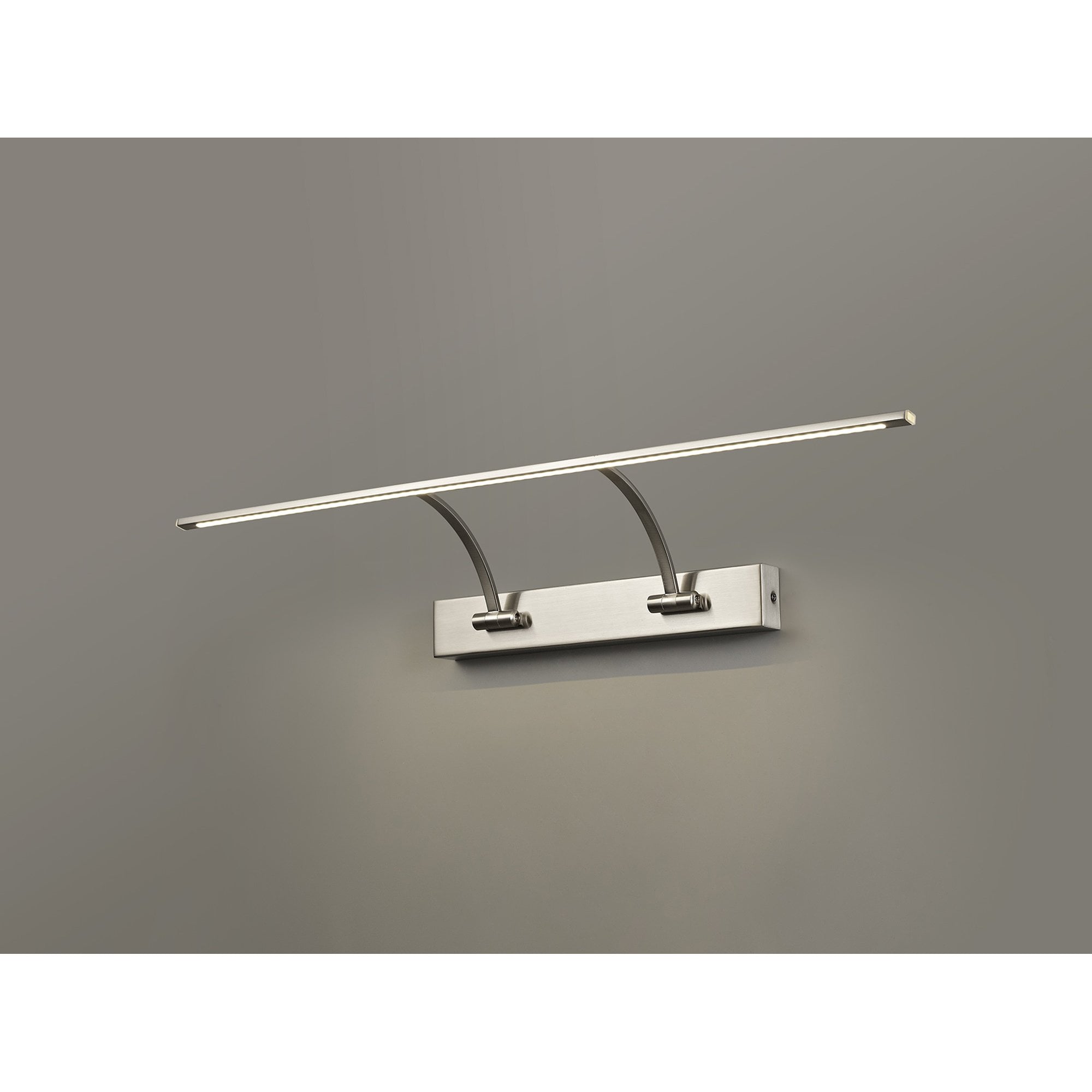 NL78349 Penton Small 2Arm Wall Lamp/Picture  Light LED Satin Nickel