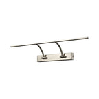 NL78349 Penton Small 2Arm Wall Lamp/Picture  Light LED Satin Nickel