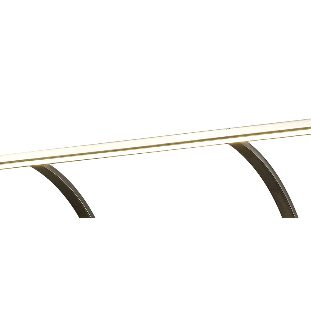 NL78349 Penton Small 2Arm Wall Lamp/Picture  Light LED Satin Nickel