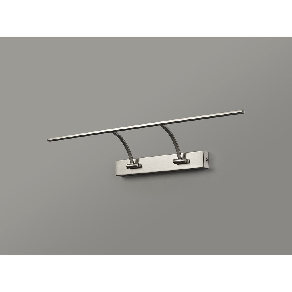 NL78349 Penton Small 2Arm Wall Lamp/Picture  Light LED Satin Nickel