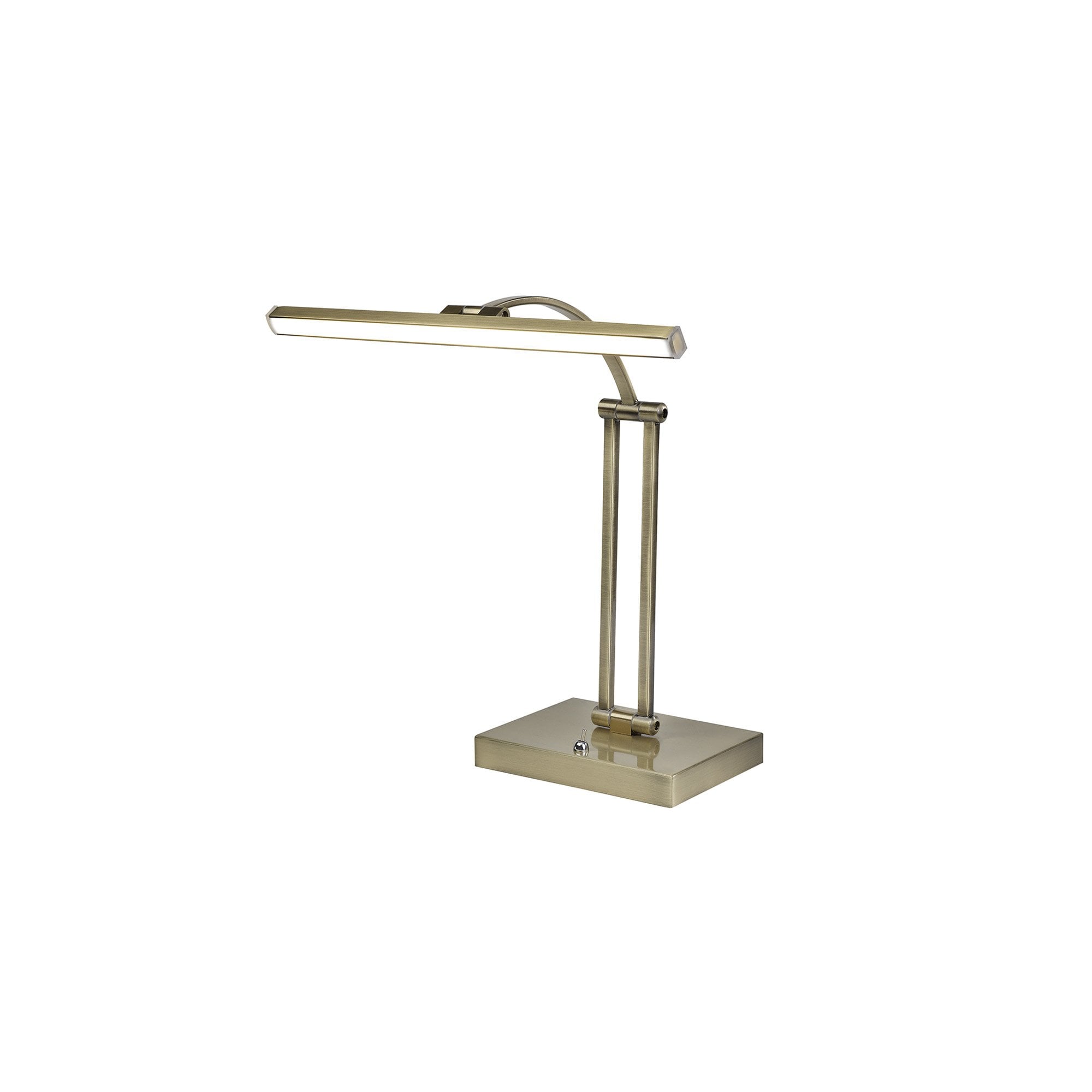 NL82259 Penton LED 1 Arm Table Lamp Antique Brass