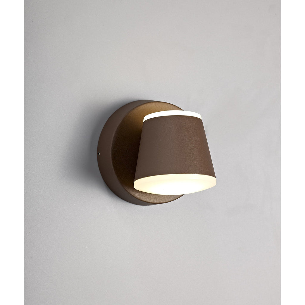 NL72279 Pico Outdoor Wall Lamp 2 Light LED Dark Brown