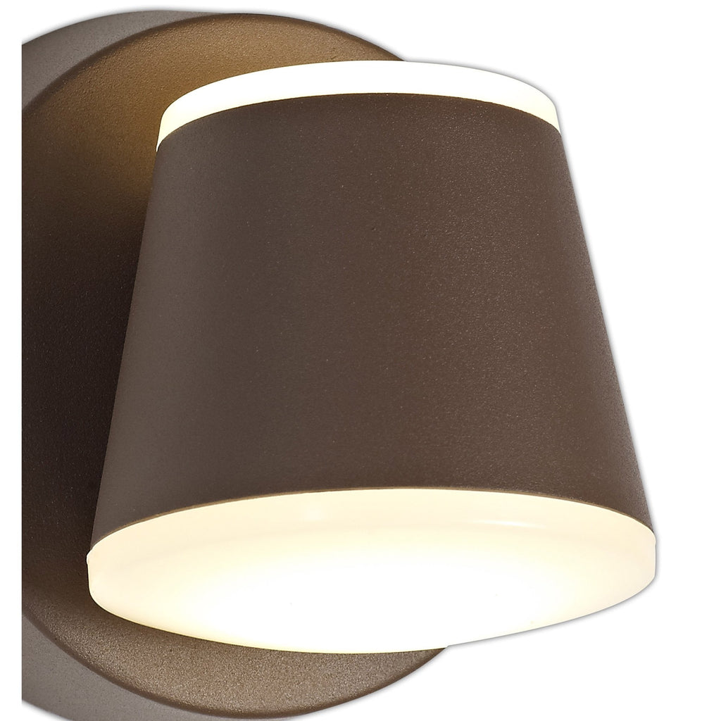 NL72279 Pico Outdoor Wall Lamp 2 Light LED Dark Brown