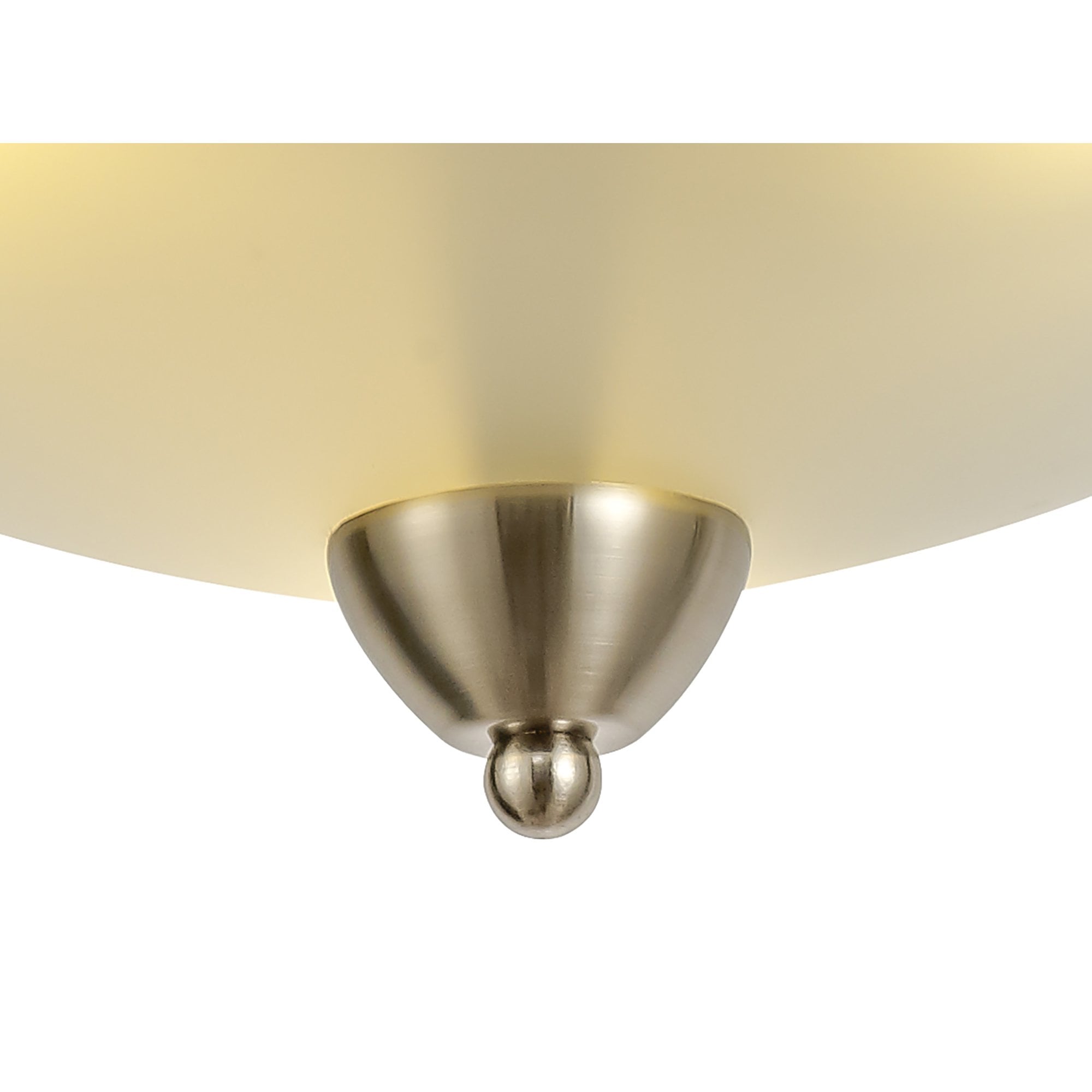 NL77529 Pinet Semi-Flush Ceiling 3 Light Satin Nickel/Frosted Glass