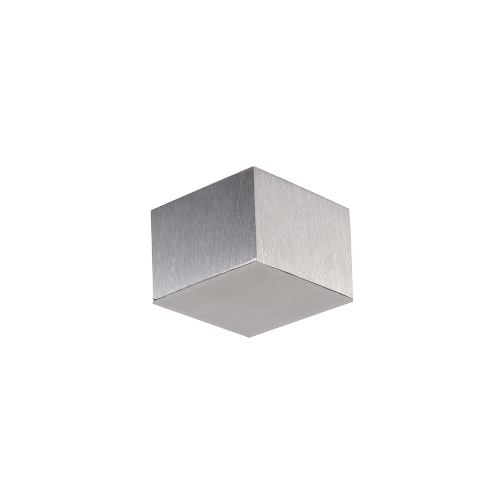 NL73839 Pluto Spot Light 9cm Square 1x 10W LED Satin Aluminium